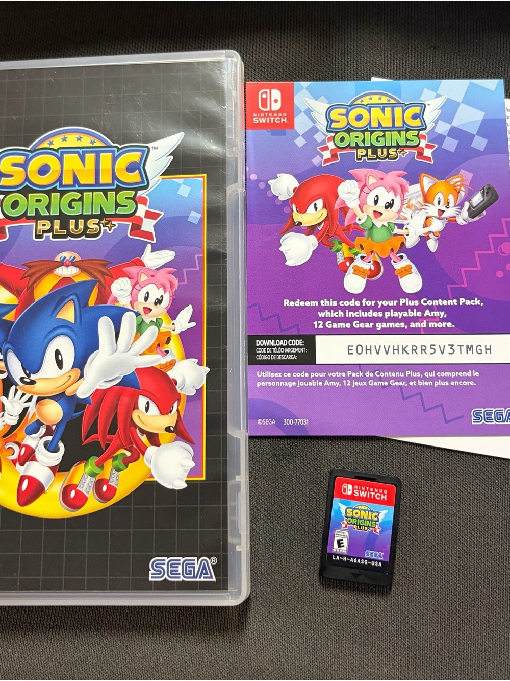 Sonic Origins Plus Nintendo Switch Like New Complete w/ Case & Inserts